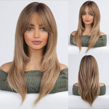 Load image into Gallery viewer, Heat Resistant Long Light Brown Ombre Wigs Beauty Supply Store All Products
