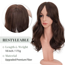 Load image into Gallery viewer, Synthetic Hair Topper 18 Inch with Bangs
