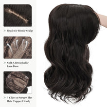 Load image into Gallery viewer, Synthetic Hair Topper 18 Inch with Bangs
