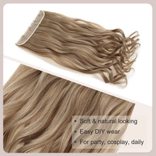 Load image into Gallery viewer, Synthetic One Piece  24&quot; 3/4 Full Head Curly Wave Clip in Hair Extensions
