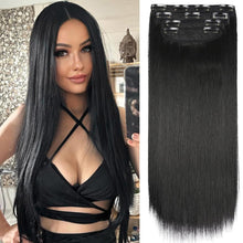 Load image into Gallery viewer, Double Weft Synthetic Hair Extension 4pcs 20 Inches
