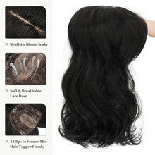 Load image into Gallery viewer, Synthetic Hair Topper 18 Inch with Bangs
