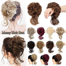 Load image into Gallery viewer, Heat Friendly Long Curly Messy Bun Hair Piece
