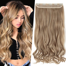 Load image into Gallery viewer, Synthetic One Piece  24&quot; 3/4 Full Head Curly Wave Clip in Hair Extensions
