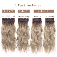 Load image into Gallery viewer, Double Weft Synthetic Hair Extension 4pcs 20 Inches
