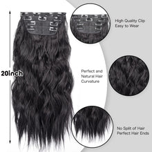 Load image into Gallery viewer, Double Weft Synthetic Hair Extension 4pcs 20 Inches
