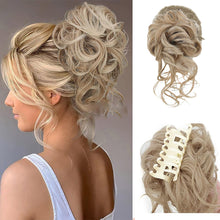 Load image into Gallery viewer, Stylish Wavy Claw Clip Messy Bun Updo Hairpiece
