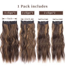 Load image into Gallery viewer, Double Weft Synthetic Hair Extension 4pcs 20 Inches
