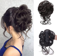 Load image into Gallery viewer, Stylish Wavy Claw Clip Messy Bun Updo Hairpiece
