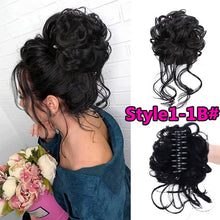 Load image into Gallery viewer, Stylish Wavy Claw Clip Messy Bun Updo Hairpiece
