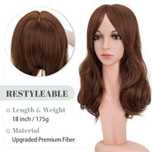 Load image into Gallery viewer, Synthetic Hair Topper 18 Inch with Bangs
