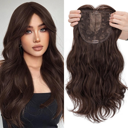 Synthetic Hair Topper 18 Inch with Bangs Hair Topper Beauty Supply Store All Products