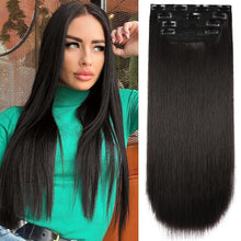 Load image into Gallery viewer, Double Weft Synthetic Hair Extension 4pcs 20 Inches
