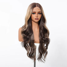 Load image into Gallery viewer, Brown Blonde Highlight Synthetic Wig
