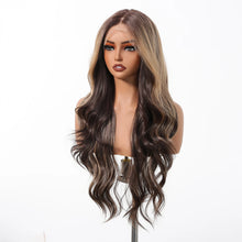 Load image into Gallery viewer, Brown Blonde Highlight Synthetic Wig
