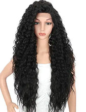 Load image into Gallery viewer, multi directional parting curly heat resistant wig ombre brown
