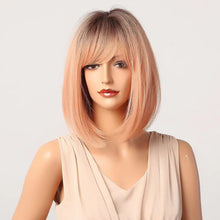 Load image into Gallery viewer, shaded rose gold synthetic wig
